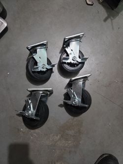 Five inch casters set a 4 with brakes