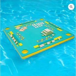 3-in-1 Floating Game Mat: Mahjong, Rummi Cube, and Waterproof Cards