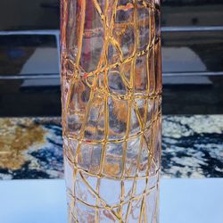 Vintage Beauty! Hand Blown Art Glass Tall Vase 