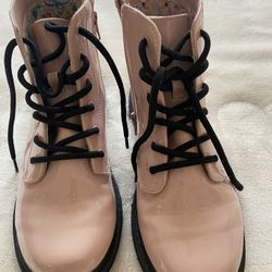 Pink Combat Boots 