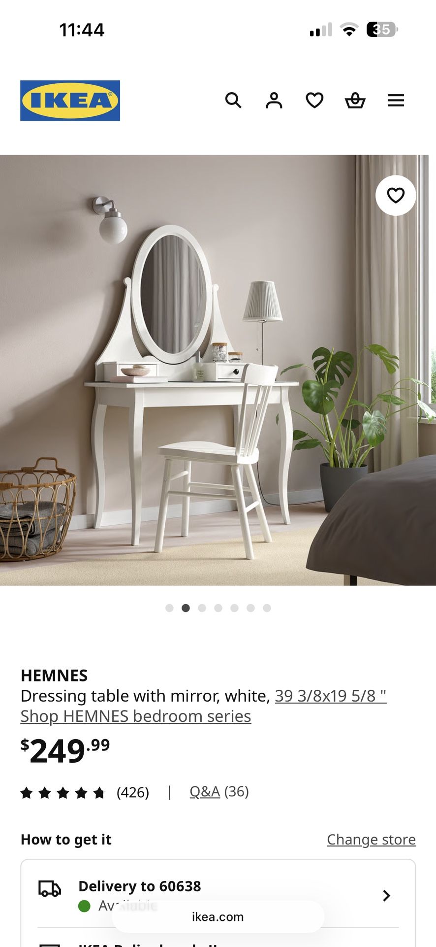 IKEA hemnes dressing table with mirror makeup vanity table desk