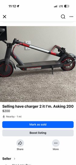 Electric scooter going for $200 have charger and all everything works
