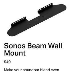 Sonos Wall Mount for Sonos Beam Soundbar 