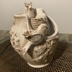 Four Sided Home And Garden Distress, Birdbath Water Fountain With Pump