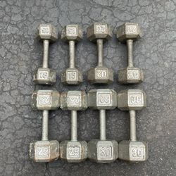 SET OF DUMBBELLS (PAIRS OF)  15s  20s  25s  30s
