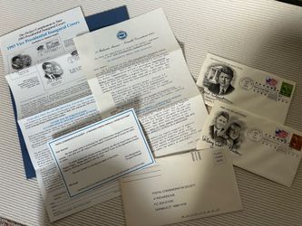 Official 1993 Presidential Inaugural Covers – Bill Clinton & Hillary Rodham Clinton