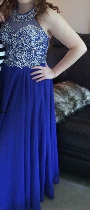 Beautiful blue formal dress sz Lg ( fits 8-10) $60