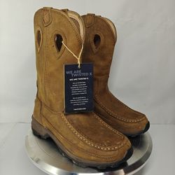 Size 7 US Men's Twisted X 11″ Pull-On Hiker Boot "Distressed Saddle"
