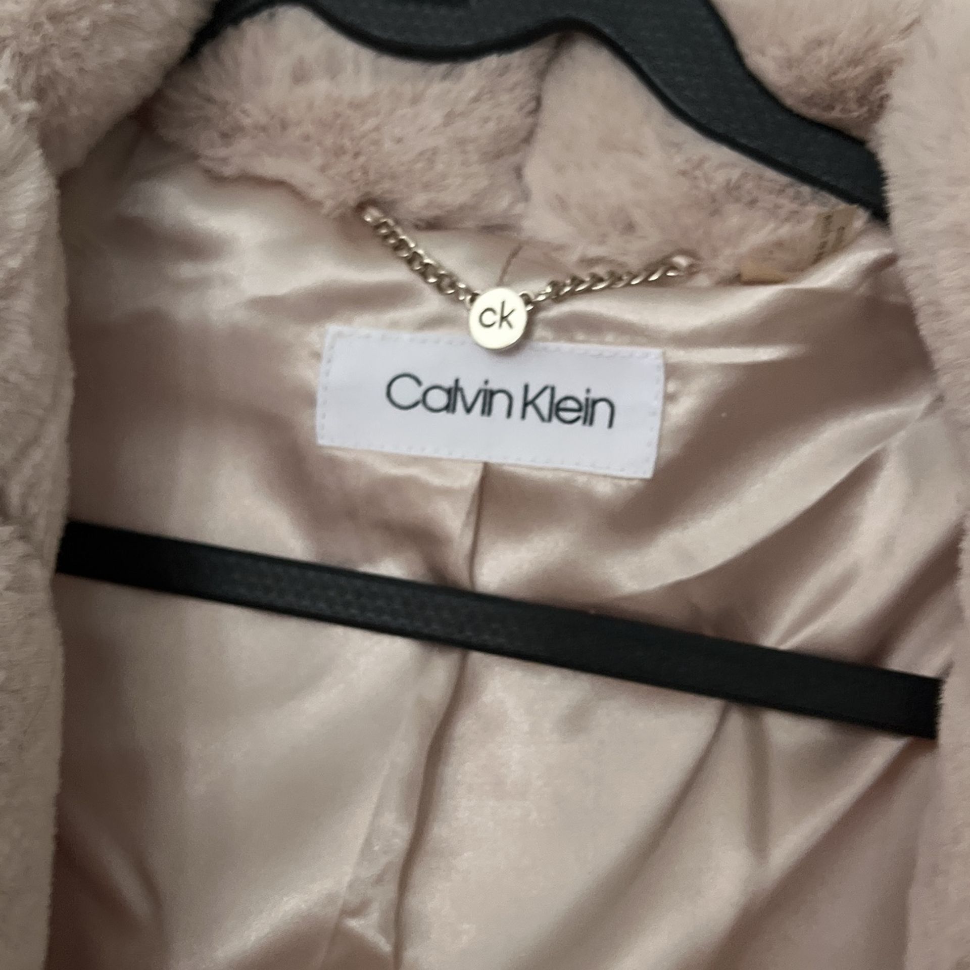 Calvin Klein Fur jacket Size Large