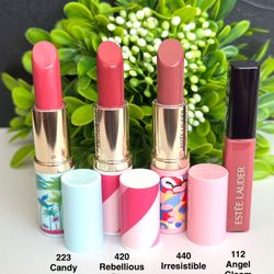 Estée Lauder Lipstick 223 Candy, 420 Rebellious Rose, 440 Irresistible (4pcs)