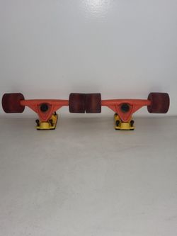 VINTAGE KRYTONICS PVC PLASTIC PLASTIC COATED TRUCKS AND WHEEL SET