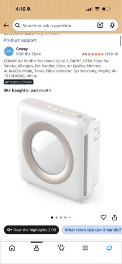 Coway Mighty AP-1512HH Air Purifier White