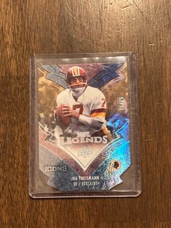Joe Theismann Icons Legends Numbered Card