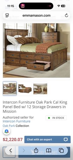Cal King Captains Bed