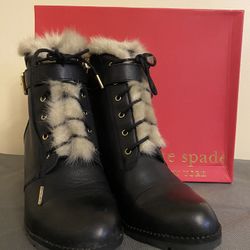 Kate Spade Wedge Boots w/ Faux Fur Lining