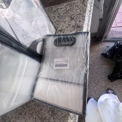 20 Clear Gift Bags with Black Ribbon and stickers