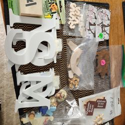 NEW WOOD LETTERS AND STENCILS AND FIGURES ALL NEW