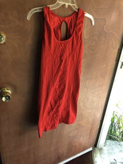 Red orange dress