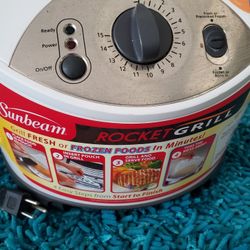 New Sunbeam Indoor Rocket Grill Grill Fresh Or Frozen Foods In Minutes 