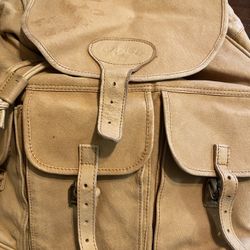 Tan Leather Backpack
