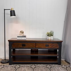 Solid wood and metal frame TV stand - FREE DELIVERY