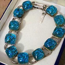 Pulsera Stainless Piedras Joyería Antigua 