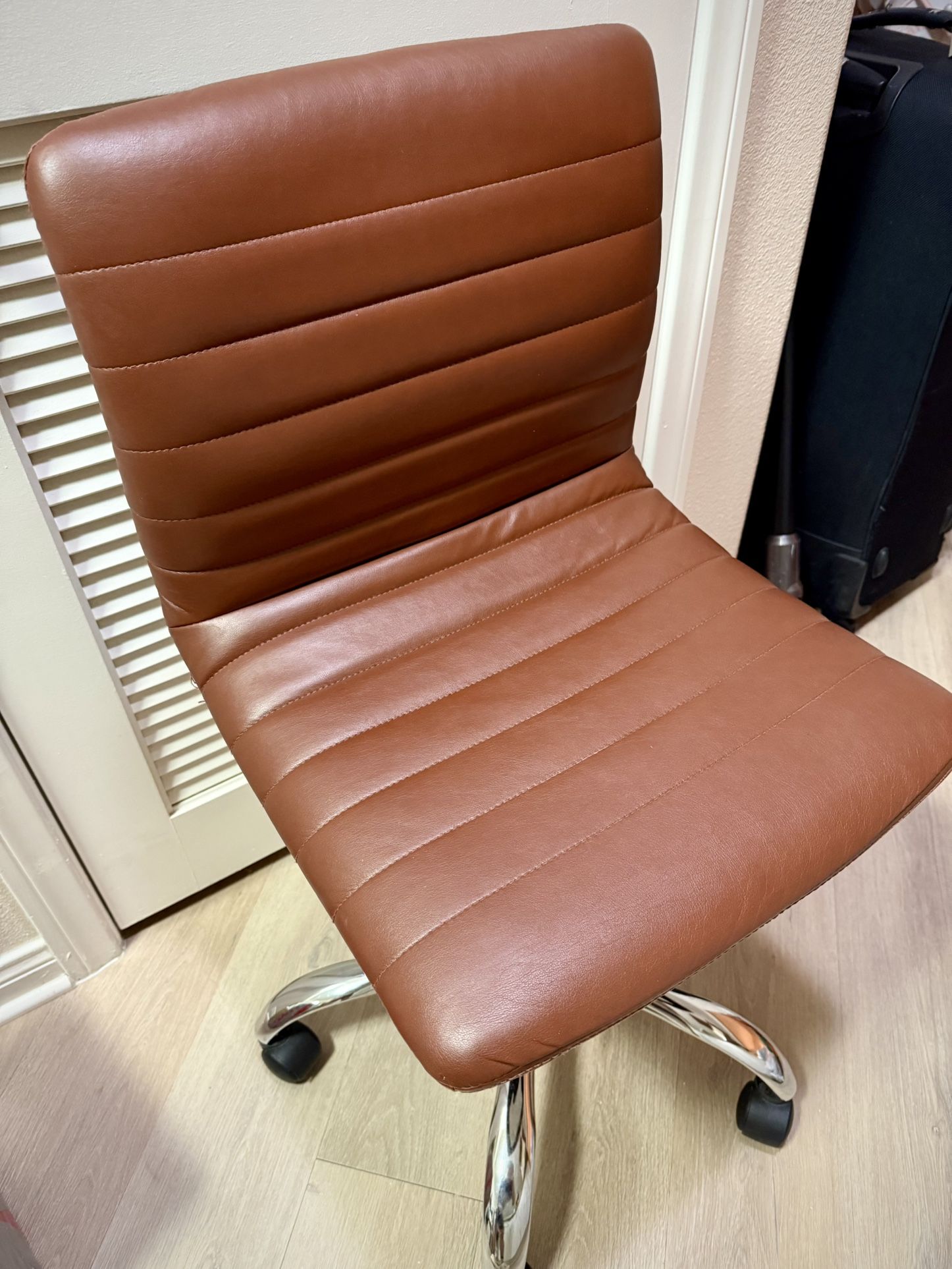 Faux Leather Brown Chair
