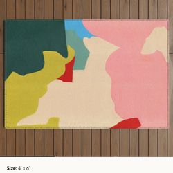 Society6 Monumental Mapping Rug - 4’ x 6’ 
