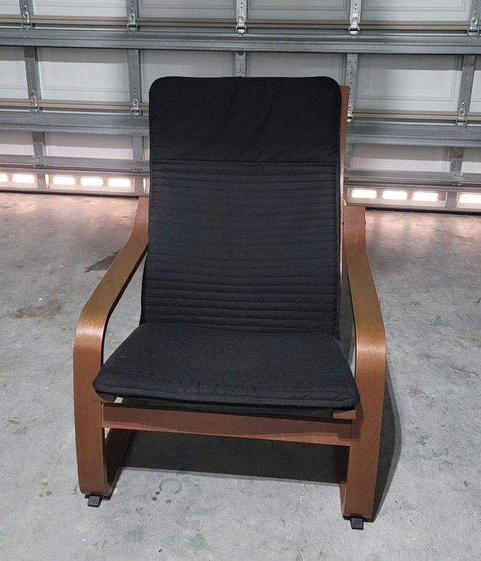 IKEA POANG ARM CHAIR WITH EXTRA SEAT CUSHION