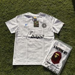 #1 SOCCER BAPE TEE ( WHITE )