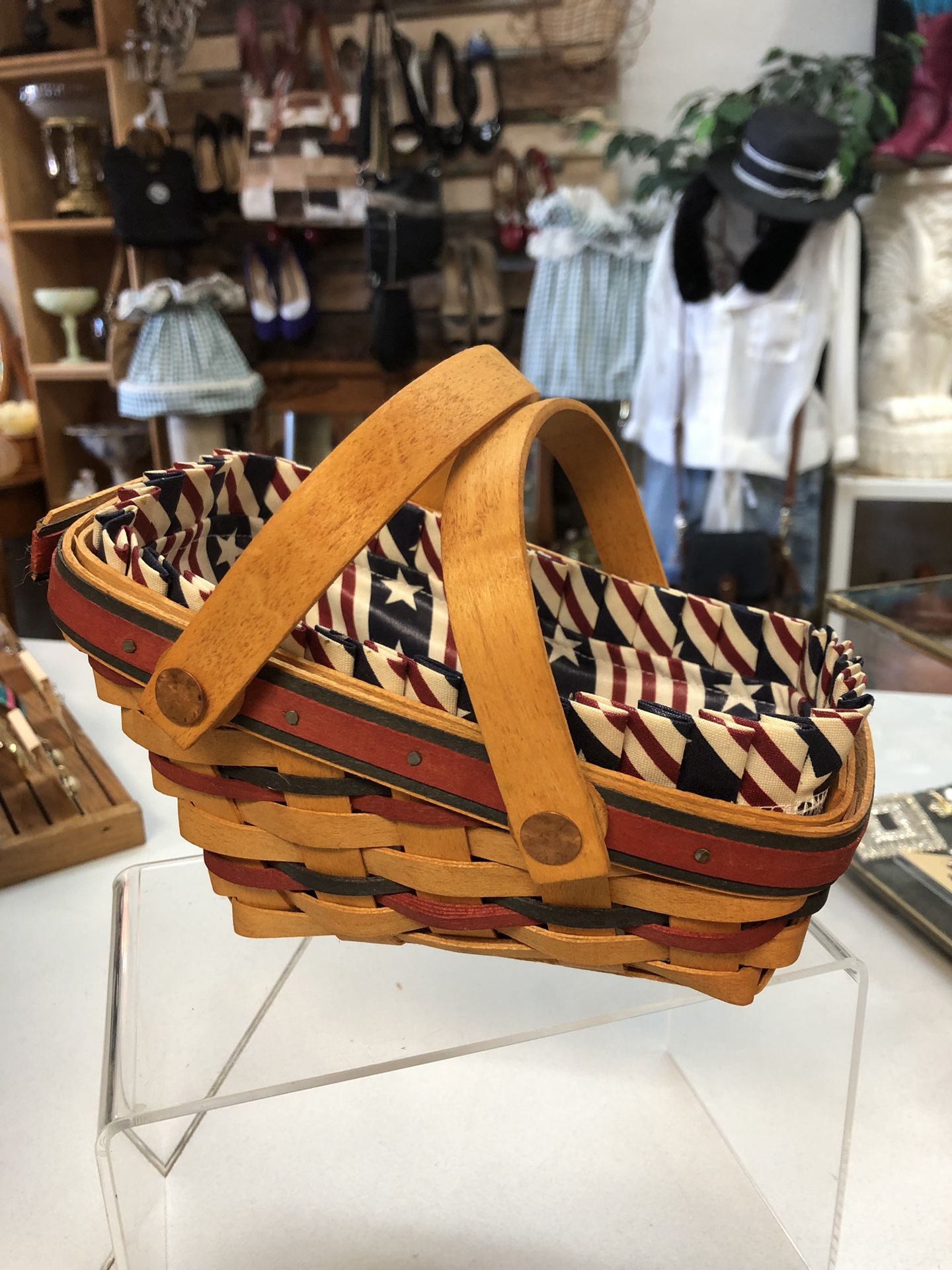 Longaberger small Red White & Blue Basket (West Side)