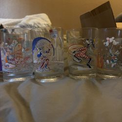 Walt Disneys 25th Anniversary McDonald’s Colab Glass cups 