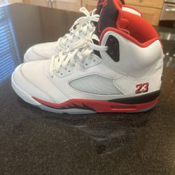 Jordan Retro 5 Fire Red French Blue 12