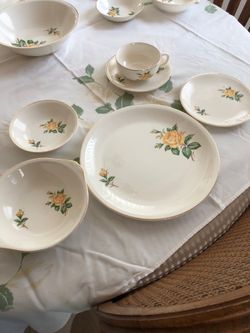 Vintage china dishes service for 4