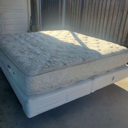 King-size Bed Frame  And Headboard PENDING PICK UP no Truck
