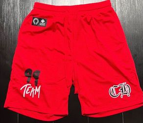 RED Chrome Hearts Shorts