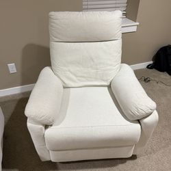 White Recliner Chair – Comfortable Living Room Armchair