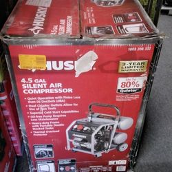 HUSKY 4.5 GALLON SILENT AIR COMPRESSOR 