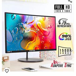 Sceptre Curved 27" FHD 1080p 75Hz LED Monitor HDMI VGA Build-In Speakers, EDGE-LESS Metal Black 2019 (C275W-1920RN)

