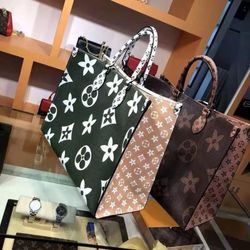 Ladies bag large capacity shopping bag shoulder crossbody presbyopia contrast handbag