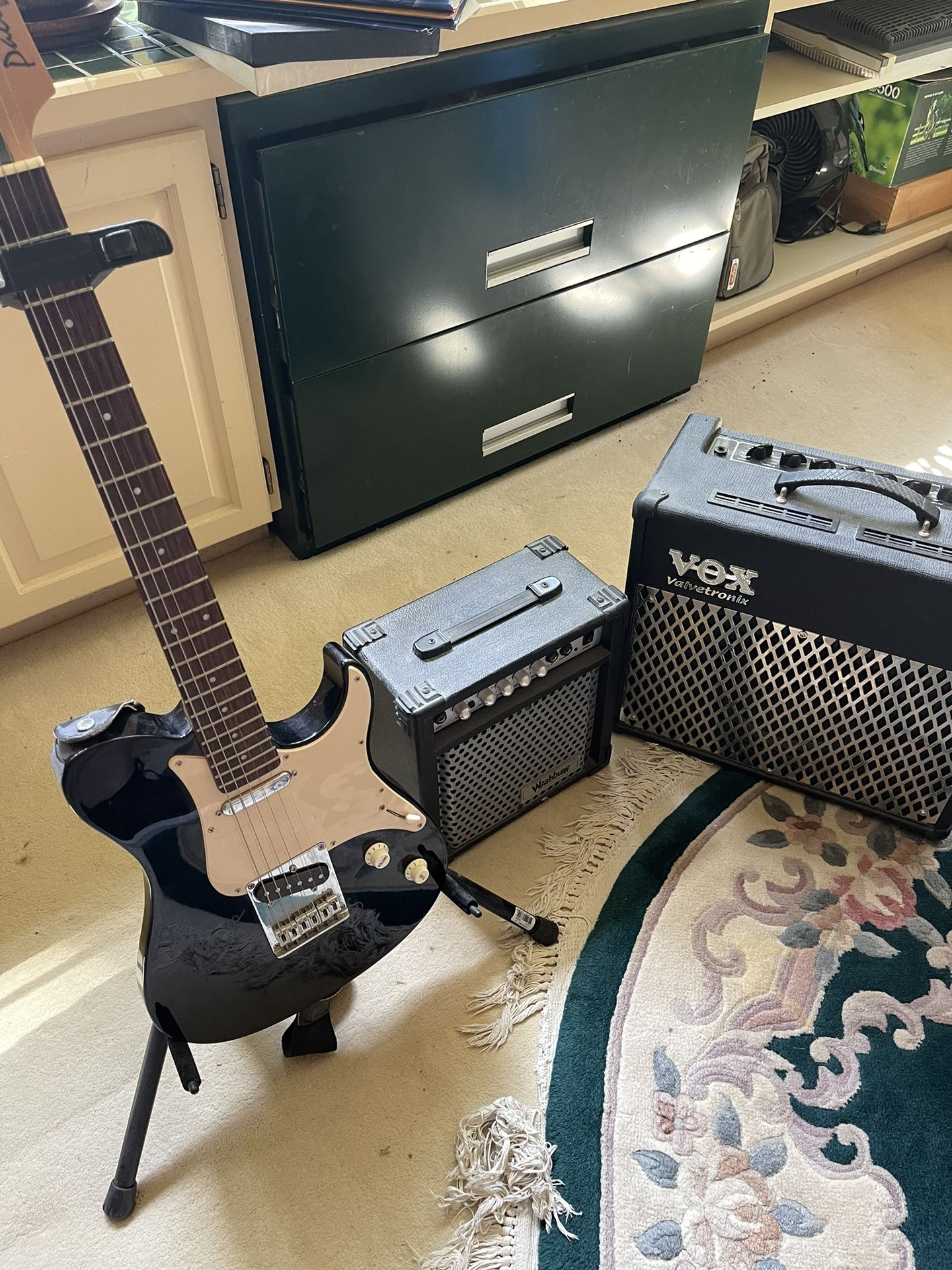 Yamaha Pacifica Plus Vox And Washburn Amps