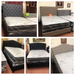 New Queen Size Beds With Mattresses Included ///// Camas Nuevas Con Colchones Incluidos 