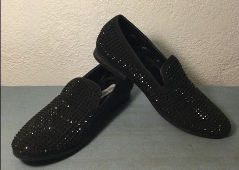 Steve Madden Caviarr Men's Loafers Size 8 Black Slip On Shoes Leather