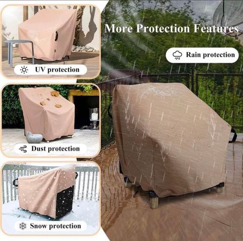 BRAND NEW 4 Packs Waterproof Patio Furniture Covers(35W x 38D x 31H inches）