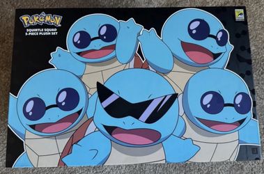 SDCC 2025 Pokémon Squirtle Squad 5-piece Plush limited 1/1000