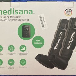 Medisana Leg Compression Massager for Circulation & Pain Relief, Cordless Air Compression Boots with Customizable Modes, Intensities, Timer, Professio