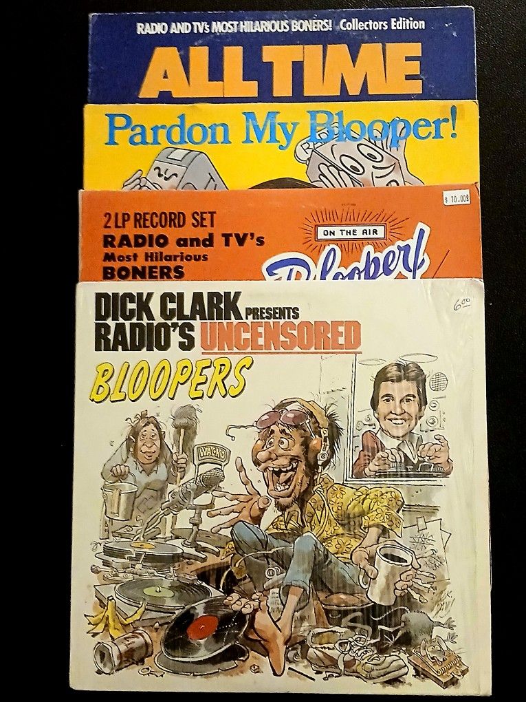 FAMILY FUN! Quad Comedic Lot Of Vinyl Records • BLOOPERS X 4