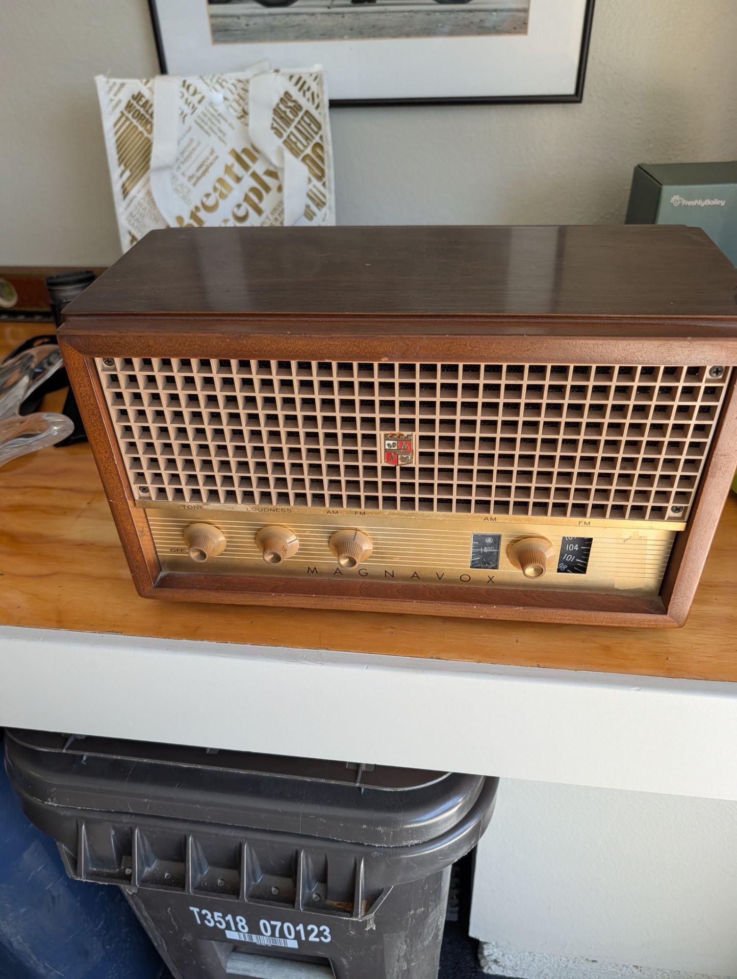 1958 Magnavox solid wood radio