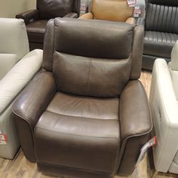 Leather Power Recliner — Hi Rock Home (Brown) 7689120181GP3JNU1903