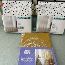 bathroom curtains unused